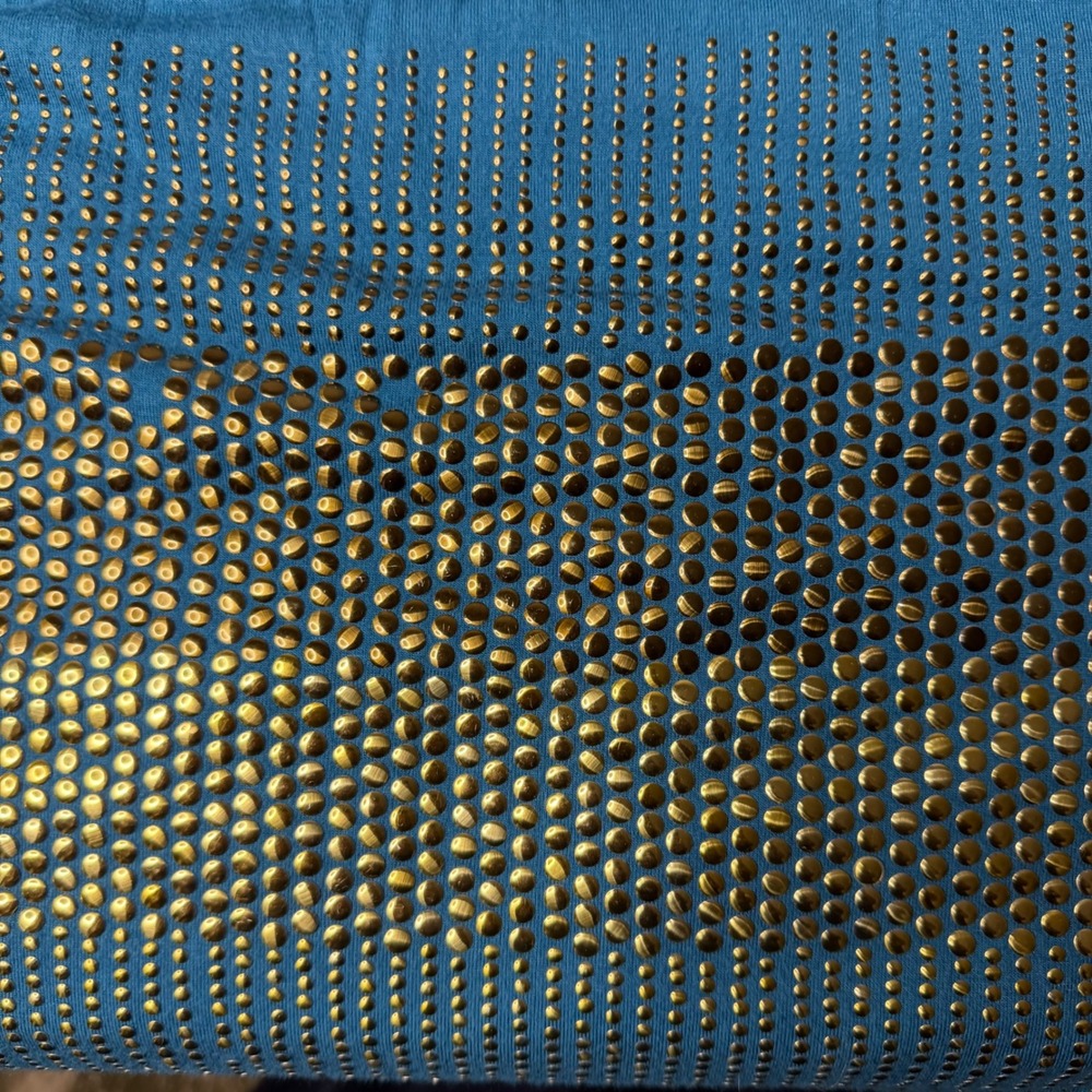 Sweetees Teal Blue Studded Hem Racerback Empire Waist Maxi Dress Womens Medium - Picture 4 of 4